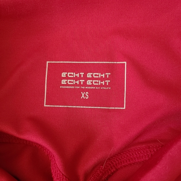 Red Scrunch Echt Leggings - Picture 3 of 3